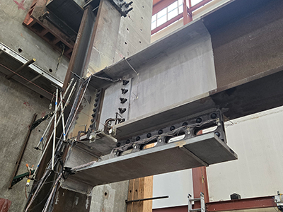 ARW moment frame on steel beam